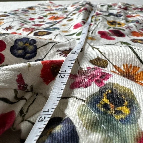 Rachel Antonoff Mike Pant Pressed Flowers Wide Leg High Rise Pants Size 4 - Picture 14 of 14